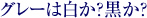 グレーは白か？黒か？